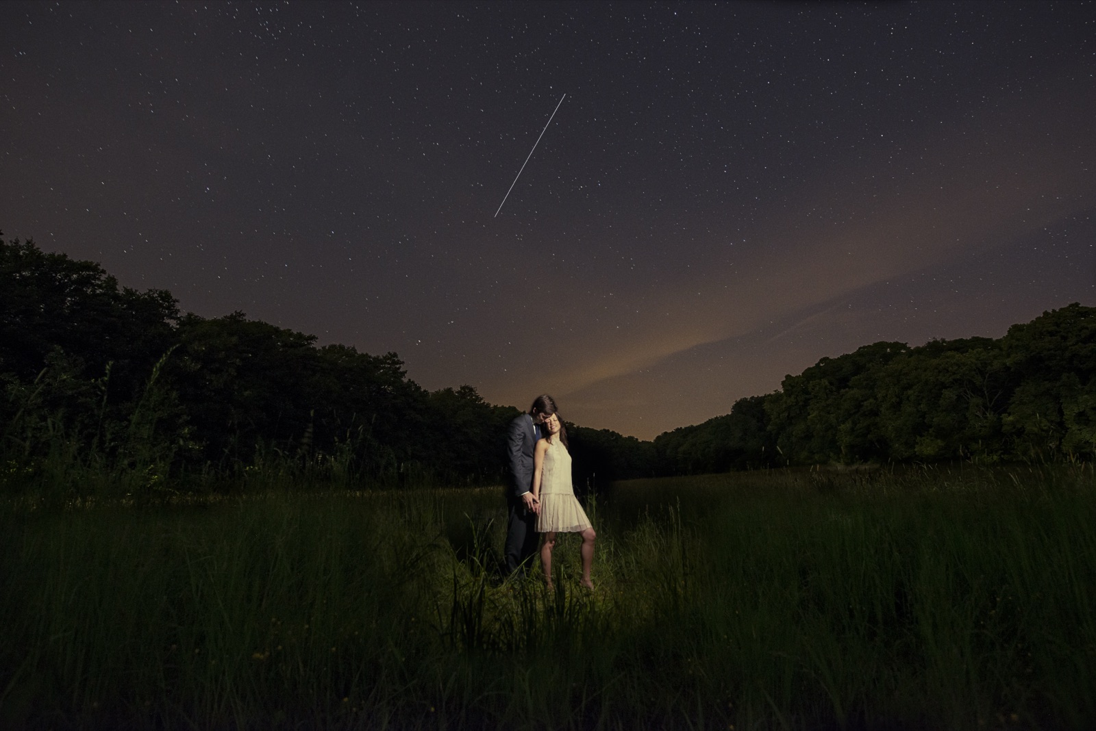 Hochzeitsfotografie Rosengarten – Paar im Abendlicht